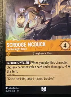 Scrooge McDuck - On The Right Track 8/204 Uncommon Whispers In The Well Lorcana - Image 4