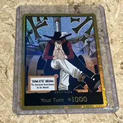 One Piece TCG Gold Dracule Mihawk DON!! OP14 THE AZURE SEA'S Card Game CCG Eng - Image 1