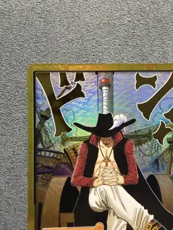 One Piece Card Gold Frame Dracule Mihawk DON!! Card OP14 THE AZURE SEA'S SEVEN - Image 2