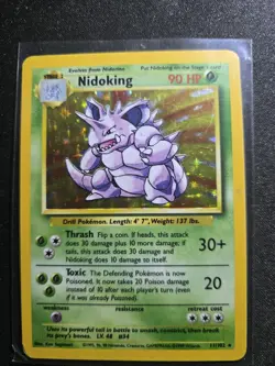 Nidoking 11/102 Holo Rare Unlimted Base Set 1999 - Pokemon Card TCG (Excellent) - Image 1
