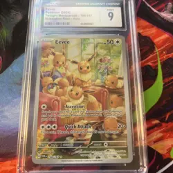 Pokemon Eevee 2024 Twilight Masquerade 188/167 Illustration Rare CGC Graded 9 - Image 2