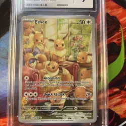 Pokemon Eevee 2024 Twilight Masquerade 188/167 Illustration Rare CGC Graded 9 - Image 3