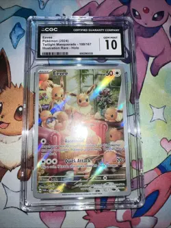 Pokemon Eevee Twilight Masquerade 188/167 CGC 10 Illustration Rare - Image 1
