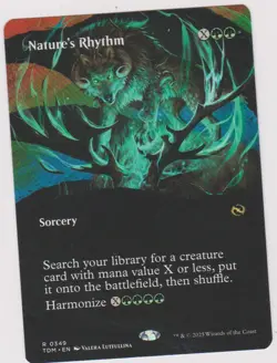 NATURE`S RHYTHM 1X MTG MAGIC N-MINT UNPLAYED TARKIR DRAGONSTORM RARE GREEN - Image 1