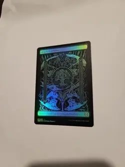 Magic the Gathering Forest (Full Art) 266/271 Foil Land Phyrexia - Image 1