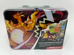 Pokemon TCG: Fall 2020 Charizard Collectors Treasure Chest Lunch Box Tin Sealed - Image 1