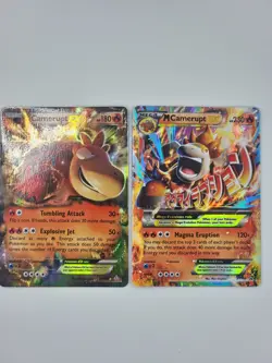 Pokemon Camerupt EX 29/160 M Mega Camerupt EX XY198 Promo Card Lot Of 2 Bundle - Image 1