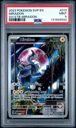 2023 POKEMON SVP EN SV BLACK STAR PROMO #013 MIRAIDON PSA 9 MINT - Image 1