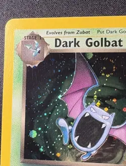 Dark Golbat 7/82 Holo SWIRL Pokemon Team Rocket Unlimited Holo Rare - Image 3