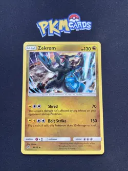 Pokemon TCG Zekrom Dragon Majesty 46/70 Holo Rare LP. - Image 1