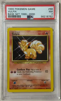 Pokemon Base Set 1999-2000 4th Print Lot of 2 Vulpix and Pidgeotto PSA 7 - Image 4