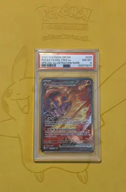 Pokemon TCG: Destined Rivals Team Rocket’s Moltres Ex #229/182 PSA 8 - Image 1