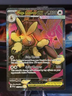 2025 POKEMON PFL EN-PHANTASMAL FLAMES 115 MEGA LOPUNNY EX ULTRA RARE NM/M - Image 1