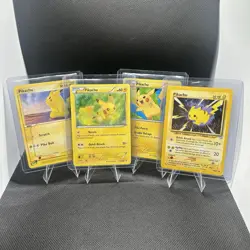 Pokemon TCG Pikachu 4 Card Lot - B&W + Generations + Sandstorm + Neo Genesis - Image 1