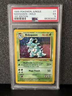 PSA 5 - 1999 Pokemon Jungle NIDOQUEEN HOLO 1st Edition 7/64 - Image 1
