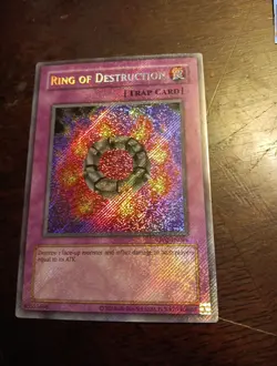 Ring of Destruction RP02-EN066 Reprint Unlimited Foil Bleed Near Mint - Image 1