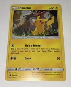 2019 Pokemon TCG Pikachu SM234 Black Star Promo Holo! NM Cond. - Image 1