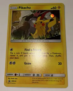2019 Pokemon TCG Pikachu SM234 Black Star Promo Holo! NM Cond. - Image 2