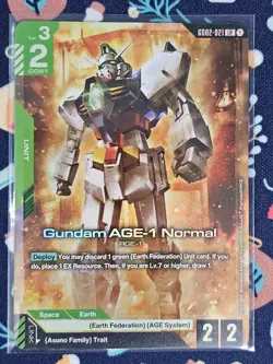 Gundam AGE-1 Normal LR - GD02-021 - Dual Impact Gundam TCG Card Game - Image 1