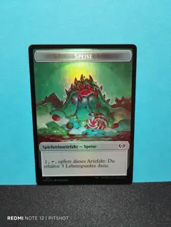FOIL Speise Ratte Spielstein / Food Rat Token - MTG Magic - Image 1