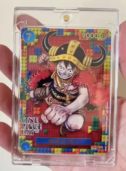 MONKEY D LUFFY P-110 OP DAY LEGO PROMO ONE PIECE CARD GAME CHINESE NM US SELLER - Image 1