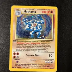 Machamp 1st Edition 8/102 Holo Pokemon Card - Image 1