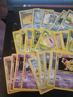 Pokemon 1999 Vintage Base Set Non-Holo Card Bundle X50 No duplicates! - Image 1