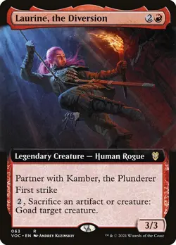 1x Laurine, the Diversion - Extended Art NM Eng MTG - Crimson Vow Commander - Image 1