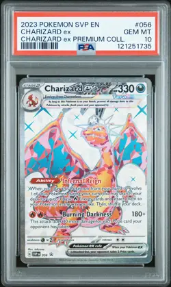 2023 POKEMON SVP EN-SV BLACK STAR PROMO #056 CHARIZARD EX PSA 10 - Image 1