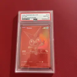 Pokemon: Black Bolt White Flare - Victini 171/086 BWR Red Monochrome PSA 10 GEM - Image 1
