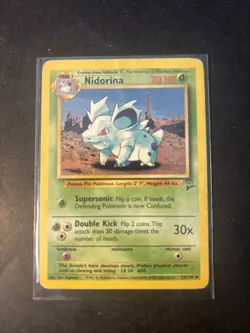 Pokemon TCG Nidorina Base Jungle Set 40/64 Regular 1st Edition Uncommon - Image 1