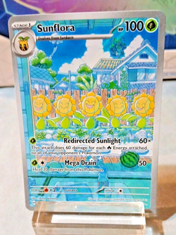 Pokemon TCG, Sunflora 169/167 Sv06 Twilight Masquerade Illustration Rare Mint/NM - Image 1