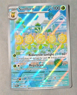 Pokemon TCG, Sunflora 169/167 Sv06 Twilight Masquerade Illustration Rare Mint/NM - Image 3