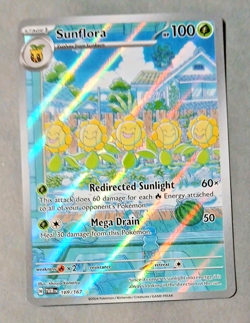Pokemon TCG, Sunflora 169/167 Sv06 Twilight Masquerade Illustration Rare Mint/NM - Image 4
