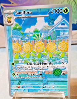Pokemon TCG, Sunflora 169/167 Sv06 Twilight Masquerade Illustration Rare Mint/NM - Image 5