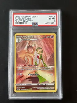 PSA 8 GARDEVOIR #TG05 - Silver Tempest full art SWSH Pokemon 2022 - Image 1