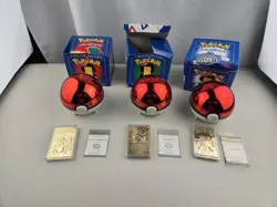 1999 Pokemon Burger King 23K Gold Plated Trading Card Lot of 3 Charizard W/ Box - Image 1