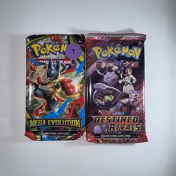 Mega Evolutions 22.85g Destined Rivals 22.48g Booster Pack Pokemon TCG 2 PACK - Image 1