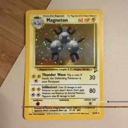 Pokemon TCG *SWIRL* Magneton 009/130 Base Set 2 Holo (English) - MP - Image 1