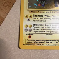 Pokemon TCG *SWIRL* Magneton 009/130 Base Set 2 Holo (English) - MP - Image 2