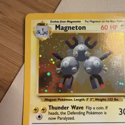 Pokemon TCG *SWIRL* Magneton 009/130 Base Set 2 Holo (English) - MP - Image 5