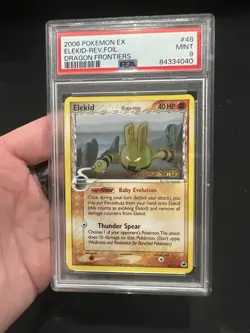 PSA 9 MINT 2006 Pokemon EX Dragon Frontiers Elekid Reverse Holo #48 48/101 - Image 1