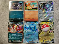 POKEMON ASCENDED HEROES LOT OF 6 CHARMANDER GASTLY PROMOS VOLTORB REGISTEEL EX + - Image 1