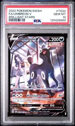 NEW PSA 10 UMBREON V TG22/TG30 FULL ART BRILLIANT STARS POKEMON 🌑 - Image 1