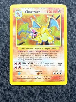 Pokemon TCG Charizard 4/102 Base Set,holo Unlimited 1999 SEE PICS! - Image 1
