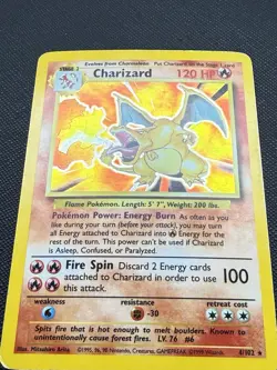 Pokemon TCG Charizard 4/102 Base Set,holo Unlimited 1999 SEE PICS! - Image 2
