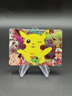 Pikachu Rocket Holo Pokemon Vintage Pocket Monsters Vending Prism Sticker 101 - Image 1