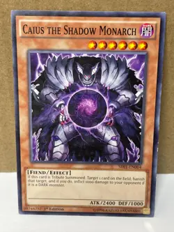 Caius the Shadow Monarch SR01-EN004 1st Edition Common Yugioh Mod Play - Image 1