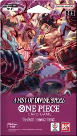 One Piece TCG OP-11 “A Fist of Divine Speed” Sleeved Booster Pack - English - Image 1