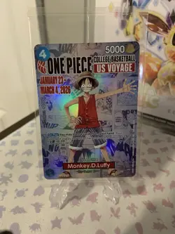 One Piece Monkey D. Luffy US Voyage College Basketball Card Rutgers P-055 - Image 1